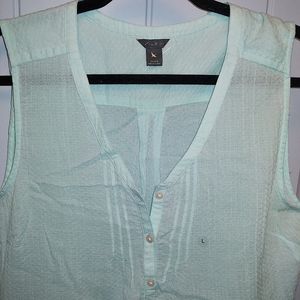 Mint green sheer tank top